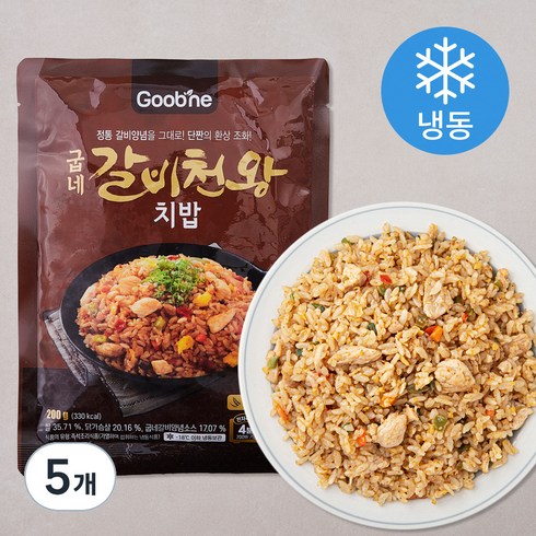 굽네 쪽갈비 갈비천왕맛 - 굽네 갈비천왕 치밥 (냉동), 200g, 5개