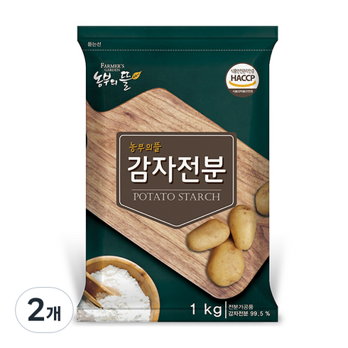 감자전분1kg - 농부의뜰 감자전분, 1kg, 2개