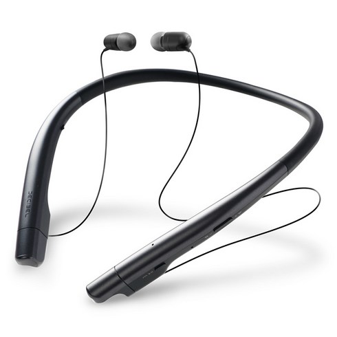 데시벨 넥밴드 블루투스 이어폰, 블랙, BCS-700 plus