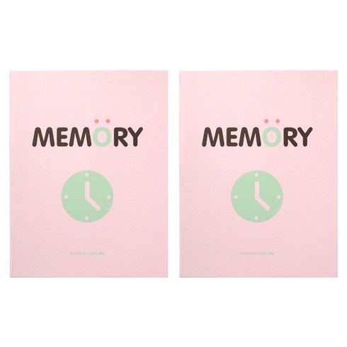 4x6 미니 포토앨범 80포켓 2p, 핑크, 40매