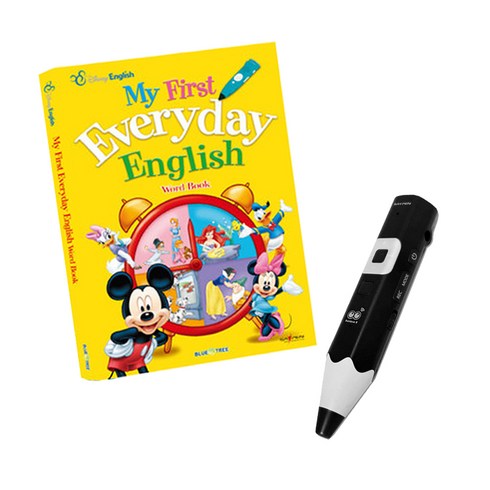 영어사전펜 - 레인보우B세이펜 태극펜 64GB 블랙 + 디즈니 생활 영어사전 My First Everyday EnGBlish Word Book 세트, 블루앤트리