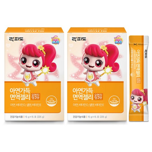 락피도 아연가득 면역젤리 15p, 225g, 2개