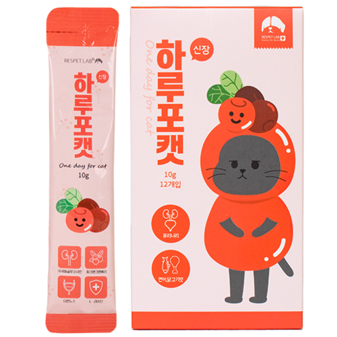 2023년 가성비 최고 고양이신장영양제 - 리스펫랩 고양이 하루포캣 신장 영양제 10g x 12p, 1개, 유리너리 (비뇨계), 혼합맛(닭고기/연어)