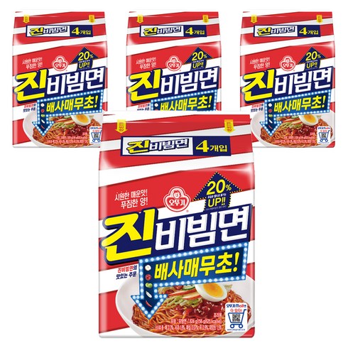 오뚜기 진비빔면 156g, 16개