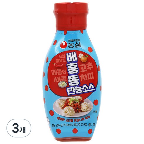 농심 배홍동 만능소스, 300g, 3개