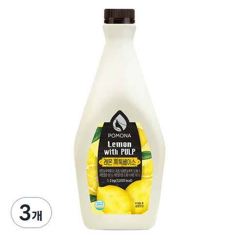 포모나 레몬 톡톡베이스 1.2kg, 3개, 12L