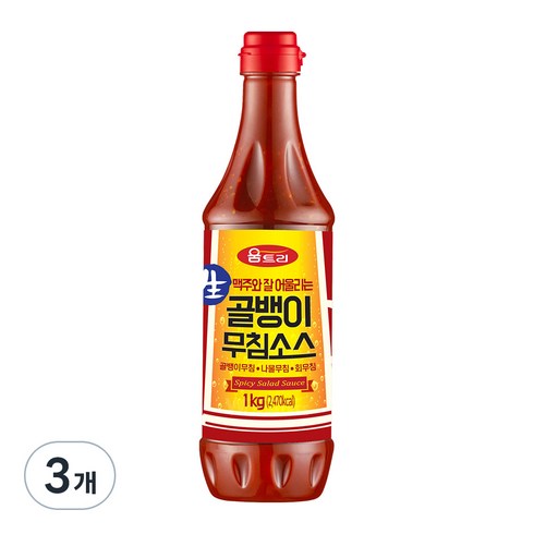 움트리골뱅이무침소스 - 움트리 골뱅이무침소스, 1kg, 3개