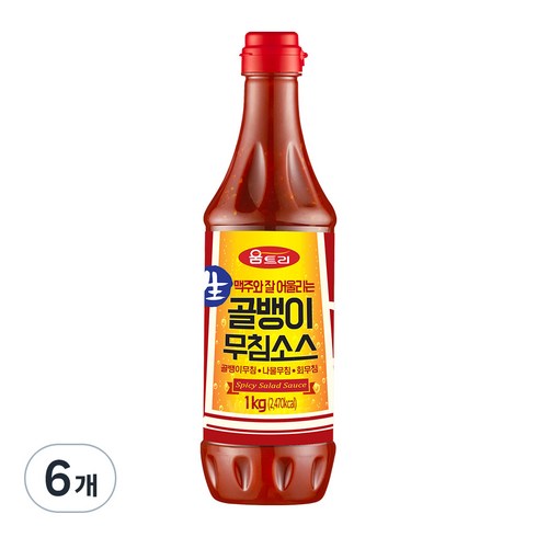 움트리골뱅이무침소스 - 움트리 골뱅이무침소스, 1kg, 6개