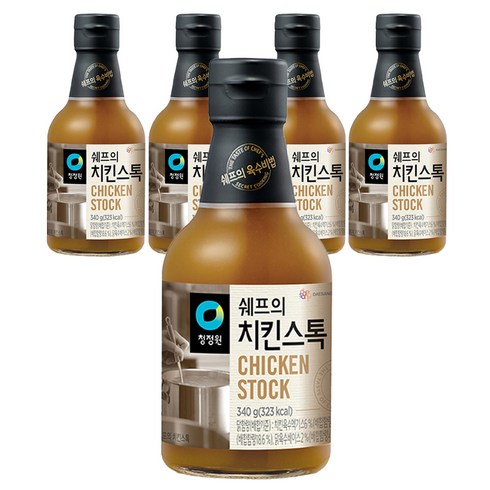 청정원치킨스톡 - 청정원 쉐프의 치킨스톡, 340g, 5개