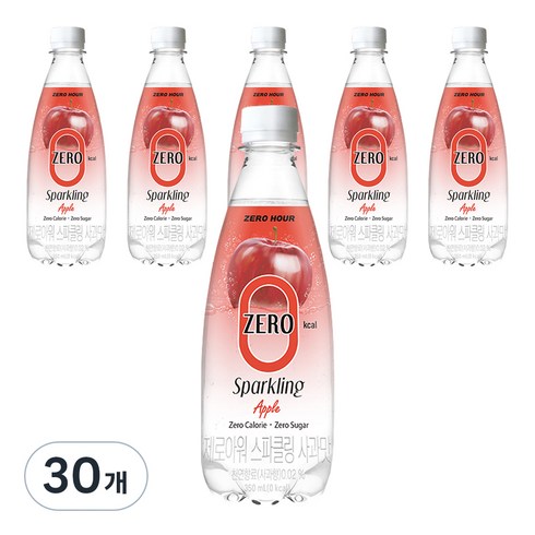 제로아워 0kcal 스파클링 사과맛 탄산음료, 350ml, 30개