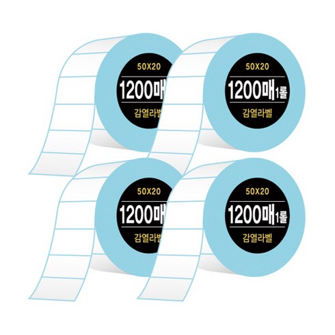 롤라벨지 - 다다 감열라벨지 1200매, 4롤