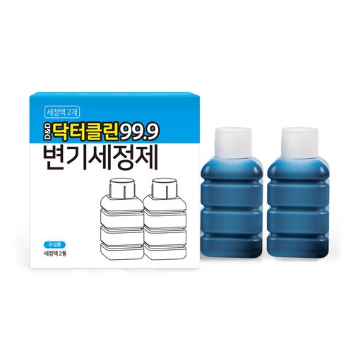 디앤디 닥터클린 99.9 리필용 변기세정액, 100ml, 2개