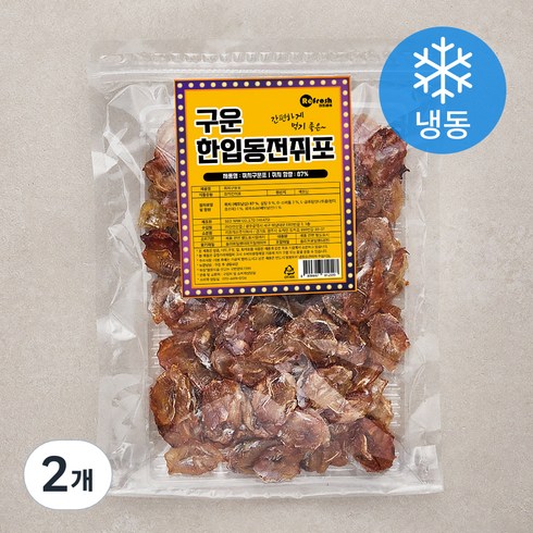 동전쥐포 - 리프레쉬 구운 한입동전쥐포 (냉동), 400g, 2개