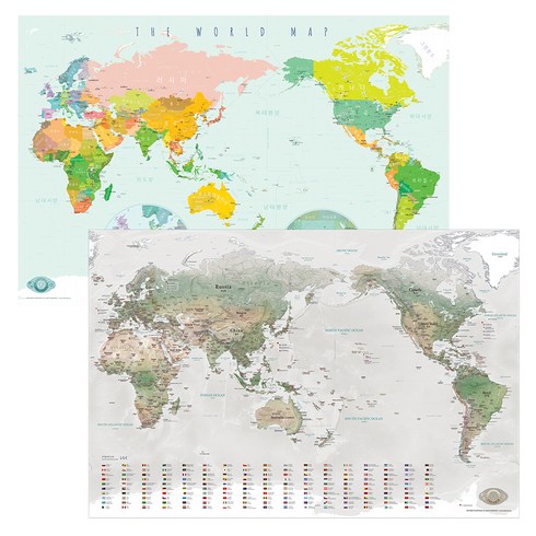 세계지도 - 모티프맵 익스플로러 + 첼린저 세계지도세트, 1세트