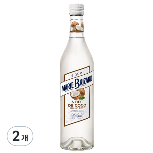 코코넛시럽 - 마리브리자드 코코넛 시럽, 700ml, 2개