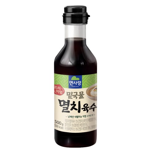 면사랑멸치육수 - 면사랑 프리미엄 멸치육수, 500ml, 1개