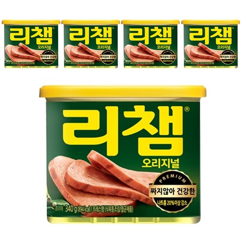 리챔340g - 리챔 오리지널 햄통조림, 340g, 5개