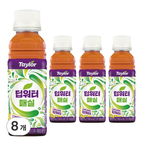 테일러팜스 딥워터 매실, 180ml, 8개