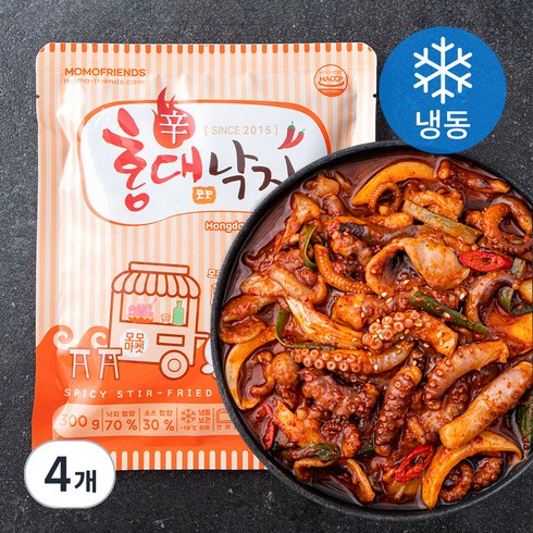 낙지볶음 - 홍대낙지 (냉동), 300g, 4개