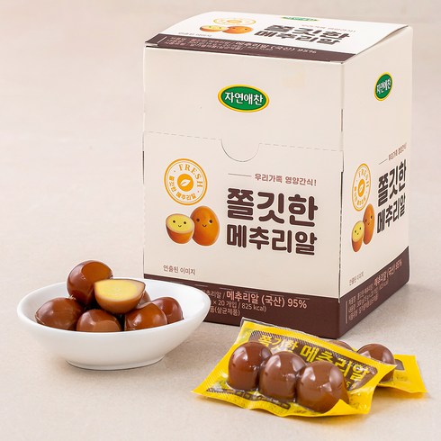 훈제메추리알 - 자연애찬 쫄깃한 메추리알 3구, 300g, 1개