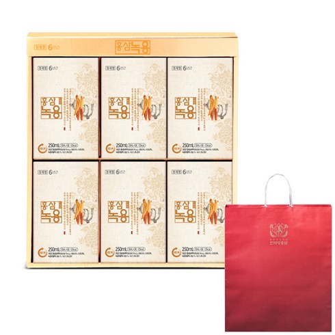 천제명홍삼 6년근 홍삼 녹용 + 쇼핑백, 1.5L, 1박스