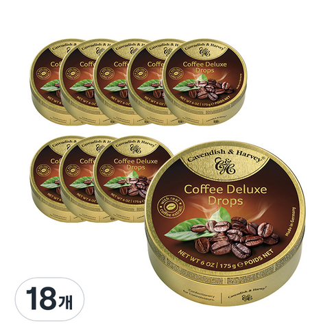 2023년 가성비 최고 캔디그라인드 - 캐빈디쉬앤하비 커피맛 캔디, 18개, 175g