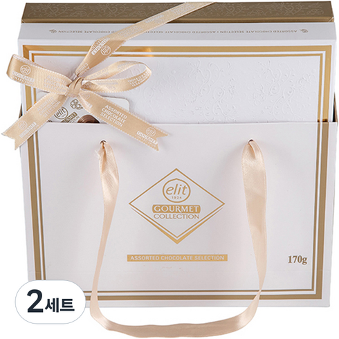 엘리트 고메 어쏘티드 셀렉션 초콜렛 세트 화이트, 초콜릿 4종, 2세트