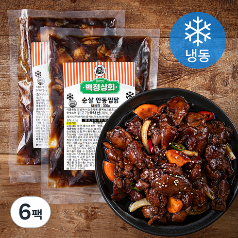 아내의쉐프 순살 안동찜닭 (냉동), 300g, 6팩