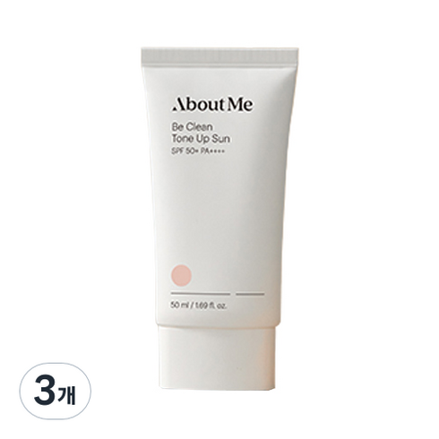 어바웃미선에센스 - 어바웃미 비 클린 톤업 선블록 SPF50+ PA++++, 50ml, 3개