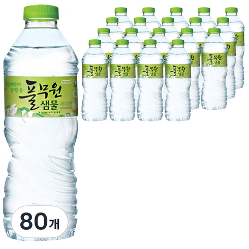 풀무원샘물 생수, 80개, 500ml