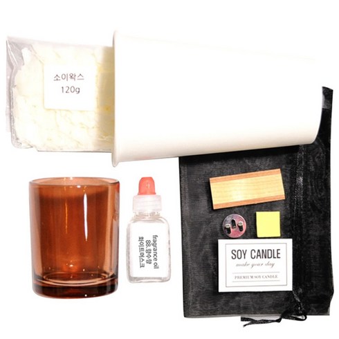 캔들KIT-브라운글라스 -88., 140ml, 향수향-WHITE MUSK