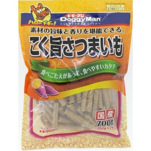 도기맨 코쿠우마치킨 풍미 애견 간식 져키 700g, 고구마, 1개