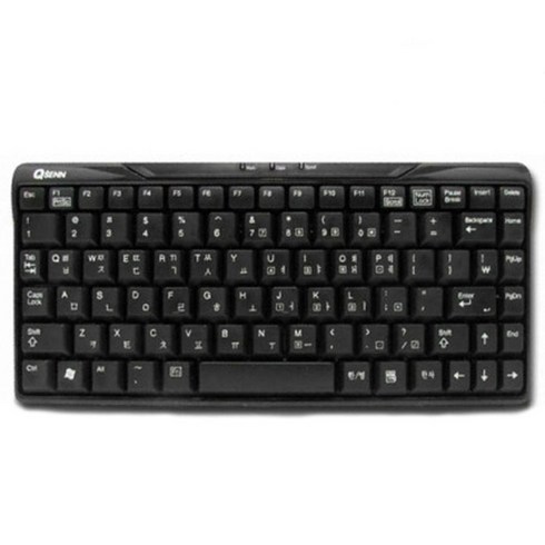 큐센 USB 컴팩트 미니 키보드 GP-K7000, 블랙
