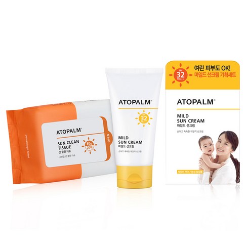 아토팜 마일드 선크림 세트 SPF32 PA+++, 65ml, 1세트