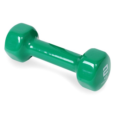 아이워너 PVC 컬러 아령, 2kg, 1개, 그린