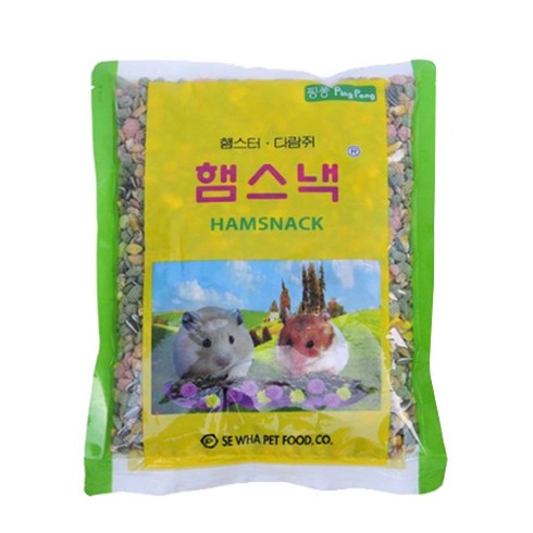 핑퐁 햄스낵 햄스터 사료, 550g, 1개