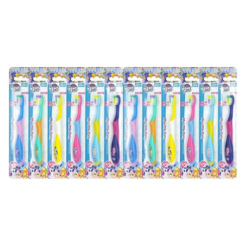 더우드랜드 마이리틀포니 키즈칫솔 세트, 혼합 색상, 12개입, 1개