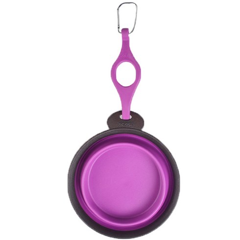제제펫 휴대용고리 컬러 반려견 식기 S, G408PDDD050, 1개