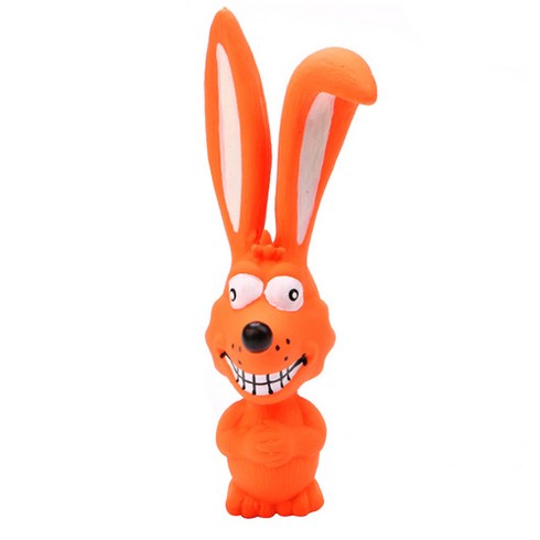 리빙조이 롱 이어 애니멀 사운드 강아지 장난감 8 x 17 cm, 오렌지, 1개