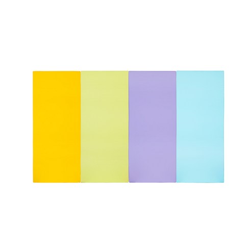 퍼니존 퍼니테라피 유아폴더매트 엘로우비비드시리즈5, 옐로우 + 피스타치오 + 바이올렛 + 스카이블루
