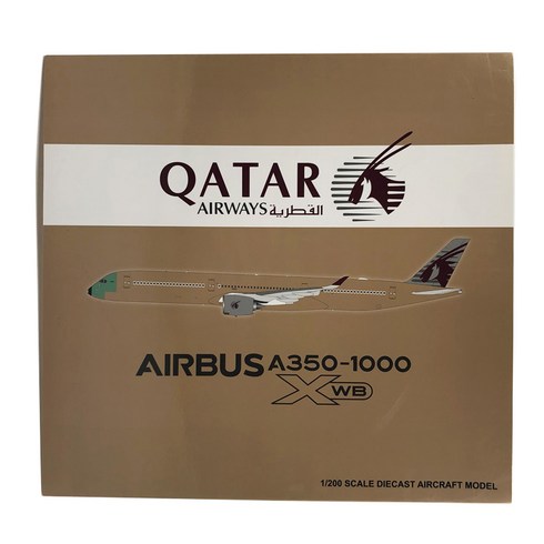 JCWings 1/200 Qatar aviation A350-1000 F-WZNR earth yellow Flaps Down 비행기 다이캐스트, 혼합 색상