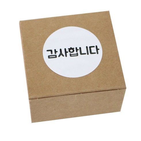황씨네도시락 모던크라프트 상자 30p + 원형 감사합니다 스티커 화이트 30p, 혼합 색상, 1세트
