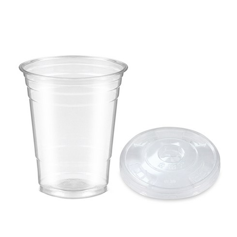 하이시스로지텍 500ml PLA 아이스컵 + 98mm 평뚜껑, 1개입, 100세트