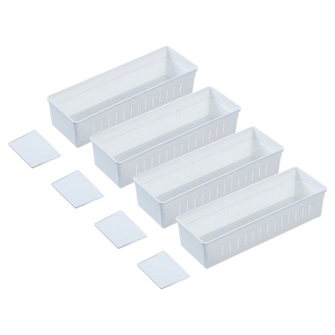 영그린 길이조절 서랍트레이 + 칸막이, 화이트, 4세트