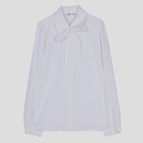 미쏘 솔리드 리본 셔츠 블라우스