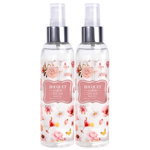 바디미트 - 부케가르니 프래그런스드 바디미스트 화이트머스크, 145ml, 2개