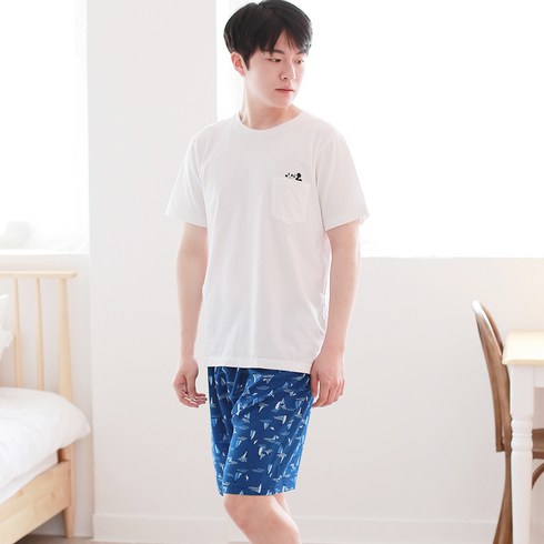 비비캐주얼 남성용 레이온 5부 잠옷 바지