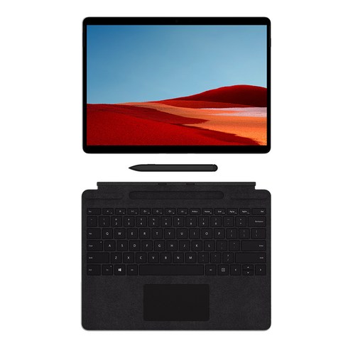 서피스프로8 - 마이크로소프트 2020 Surface Pro X 13 + 타입커버 + 슬림펜 패키지, 매트 블랙, 256GB, 8GB, WIN10 Home, MNY-00008