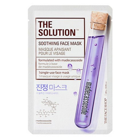 더페이스샵 더솔루션 마스크시트 진정 마데카소사이드 20g, 1개입, 1개