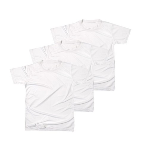 하비 남녀공용 순면 크루넥 반팔 티셔츠 3p